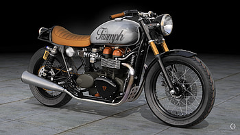 Triumph Bonneville Cafe Racer by dangeruss HD wallpaper
