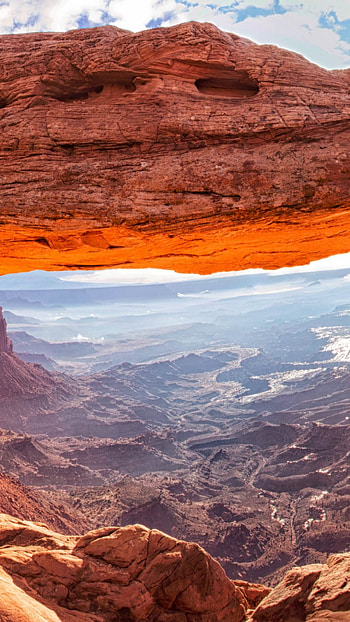 Mesa Arch, Geology , Canyon lands, Stunning USA travel HD phone wallpaper