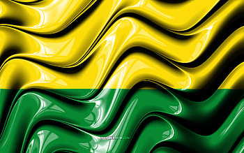 Cienaga Flag, , Cities of Colombia, South America, Day of Cienaga, Flag of Cienaga, 3D art, Cienaga, colombian cities, Cienaga 3D flag, Colombia HD wallpaper