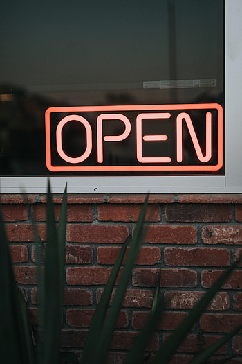 Words, Neon, Inscription, Word, Open, It's Open HD phone wallpaper