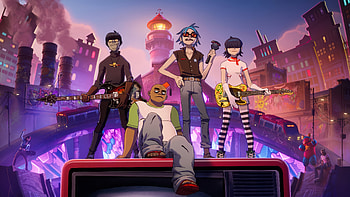 Gorillaz Neon Nights - Band Illustration, Music HD wallpaper