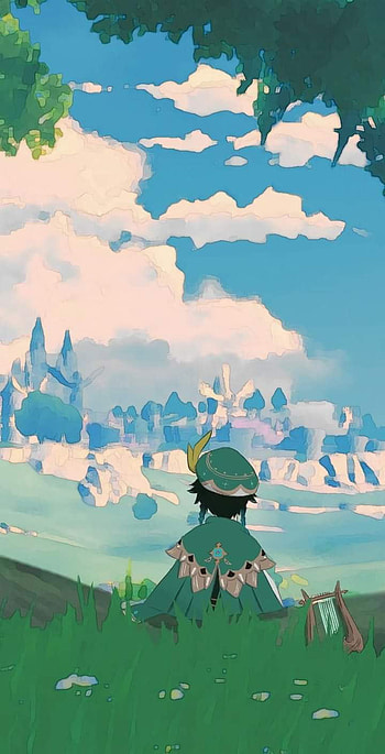 Venti in Mondstadt, Sky, GenshinImpact HD phone wallpaper
