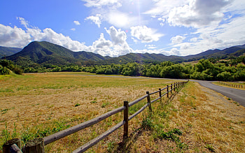 Landscape, Fields, Mountains HD wallpaper
