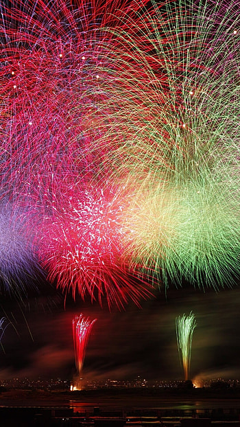 Celebration, graphy, Fireworks, Night sky HD phone wallpaper