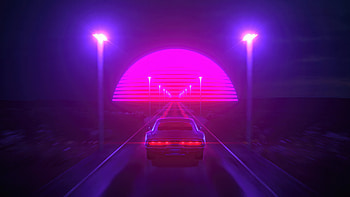 Vapor Trails Synthwave Adventures In A Vintage Car, synthwave, vaporwave, artist, artwork, digital-art, behance HD wallpaper