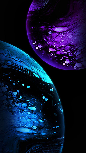 Six, fluid, abstract, space HD phone wallpaper