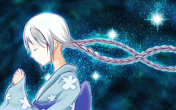 Anime, Universe, Shining, Smile, Girl, Kimono, Braids HD wallpaper