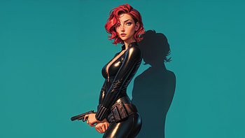 Black Widow Glamorous, black-widow, superheroes, character, artwork, art, digital-art HD wallpaper