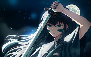Muichiro Tokito, darkness, Demon Slayer, sword, protagonist, Demon Slayer Kimetsu no Yaiba, artwork, manga, Demon Hunter, Tokitou Muichirou, Tokito Muichiro, Muichiro Tokito Kimetsu no Yaiba HD wallpaper