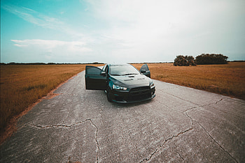 Mitsubishi, Cars, Road, Asphalt, Front View HD wallpaper