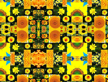 Everythings Coming Up Yellow Distortioning, green, yellow, pattern, flower HD wallpaper