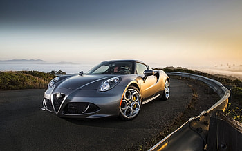Alfa Romeo, Cars, Side View, Silver, Silvery, 4C HD wallpaper