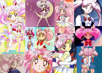 Mini Moon Collage, anime girl, anime, sailormoon, cute, girl, collage, female HD wallpaper
