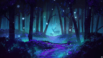 Luck Soar, reindeer, artist, artwork, digital-art, artstation HD wallpaper