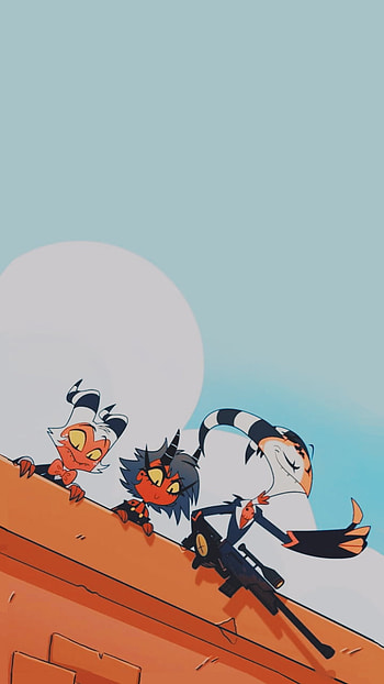 Helluva boss, Millie, Moxxie, Blitzo HD phone wallpaper