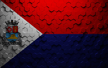 Flag of Vila Velha, honeycomb art, Vila Velha hexagons flag, Vila Velha 3d hexagons art, Vila Velha flag HD wallpaper