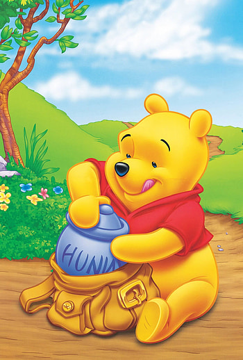 Winnie the Pooh Animation, Schild, Retro, Werbung HD phone wallpaper