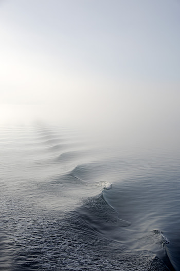 Water, Waves, Fog, Minimalism HD phone wallpaper
