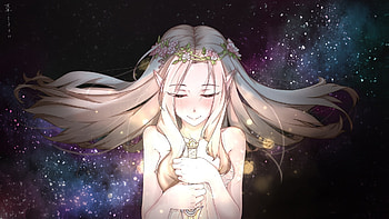 Artwork, beautiful, pray, long hair, Elf anime girl HD wallpaper