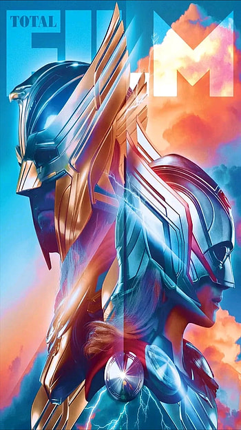 Thor Love and Thunder, orange, art HD phone wallpaper
