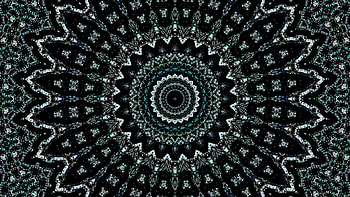 Blue Black Circles Fractal Pattern Abstraction Abstract HD wallpaper