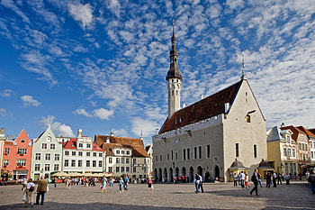 Tallinn Town Hall, Tallinn old city, Surrounded by towers HD wallpaper