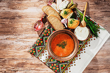 Dinner, bread, soup, food HD wallpaper