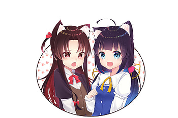 Elf, anime girls, Ai Hinatsuru, Ai Yashajin HD wallpaper