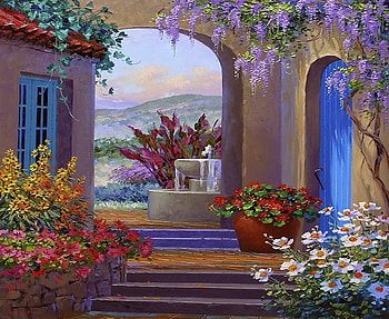 Lovely place, color, place, house, beautiful, spring, view, flowers, splendor, lovely HD wallpaper