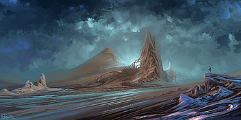 Landscape Scifi Astronaut, scifi, astronaut, artist, artwork, digital-art, deviantart HD wallpaper