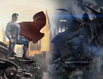Batman Vs Superman Day Vs Night Art, batman, superman, artwork, artist, deviantart, superheroes, digital-art HD wallpaper