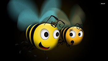 OOOO HONEY, ART, HONEY, BEES, DIGITAL, TWO HD wallpaper
