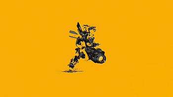 Transformers Bumblebee Minimalism, bumblebee, movies, art, digital-art, artwork, minimalism HD wallpaper
