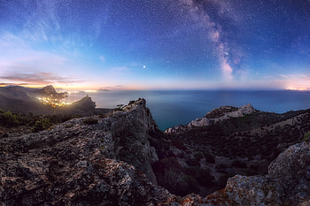 horizon, nature, ocean HD wallpaper