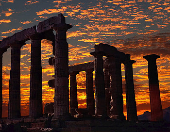 Athens, greese, beautiful, sunset HD wallpaper