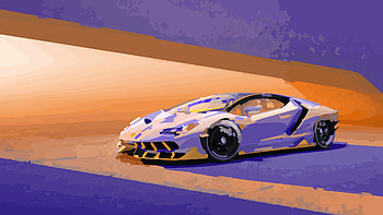 Art poster, Lamborghini HD wallpaper