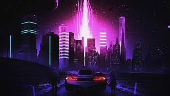 Neon Wave City , neon, artist, artwork, digital-art HD wallpaper