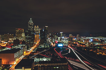 Cities, Night, Architecture, View From Above, Night City, City Lights HD wallpaper