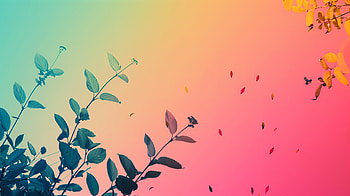 Colorful Gradient Floral, spring, floral HD wallpaper