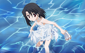Setsuna Kiyoura, anime, setsuna, smile, summer days, blushing, water HD wallpaper