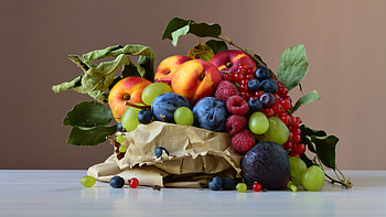Blueberry, Currants, Grapes, Nectarine, Raspberry HD wallpaper