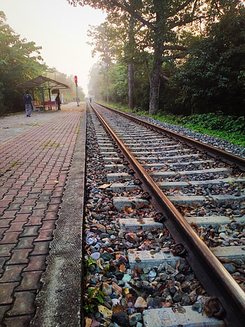 Indian beauty, nature, line, railway, train HD phone wallpaper