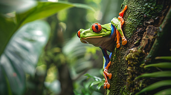 Vibrant Tree Frog - Exotic Amphibian Background, tree frog HD wallpaper