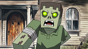 Minecraft Zombie Ultra : Creepy and Colorful Adventure, Zombie (Minecraft), zombie, animation, green eyes, horror HD wallpaper