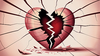 Heartbroken : Shattered Heart, Shattered Glass HD wallpaper