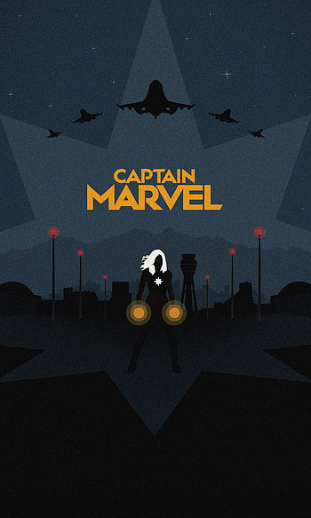 Captain Marvel, minimal, poster HD phone wallpaper