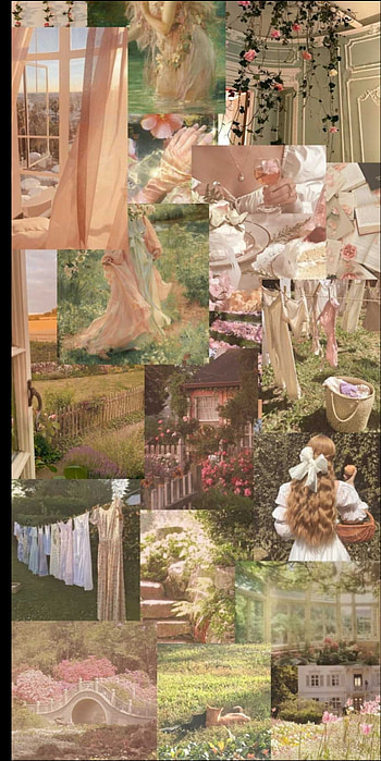 Cottage core, art, collage HD phone wallpaper