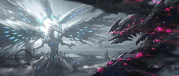 Deep-Eyes White Dragon, Anime, Yu-Gi-Oh!, Blue-Eyes White Dragon HD wallpaper