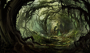 Artwork, nature, fantasy, tree HD wallpaper