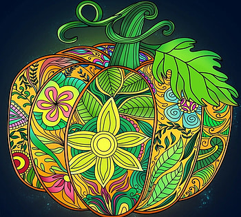 Decorated pumpkin, halloween, art, fantasy, green, yellow, harsh taggar, deco, pumpkin HD wallpaper